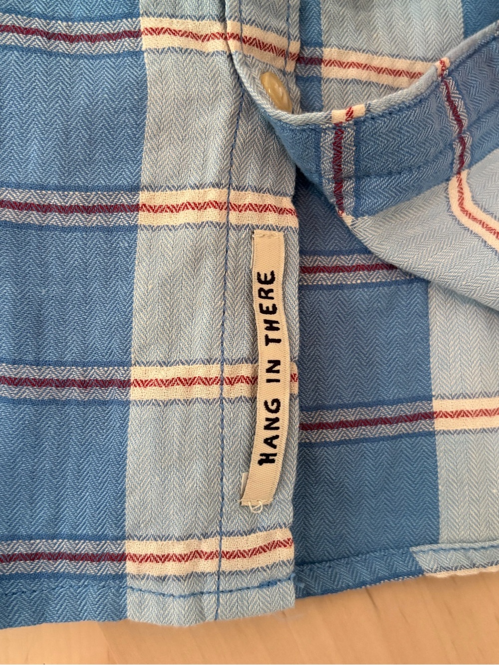 Boys Light Blue Plaid Scotch and Soda Button-Up Shirt - Picture 6 of 9